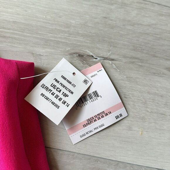 KASPER Round-Neck Sleeves Rivet-Trim Dress,‎ PINK PERFECTION NWT 10P Nwt - Picture 6 of 8